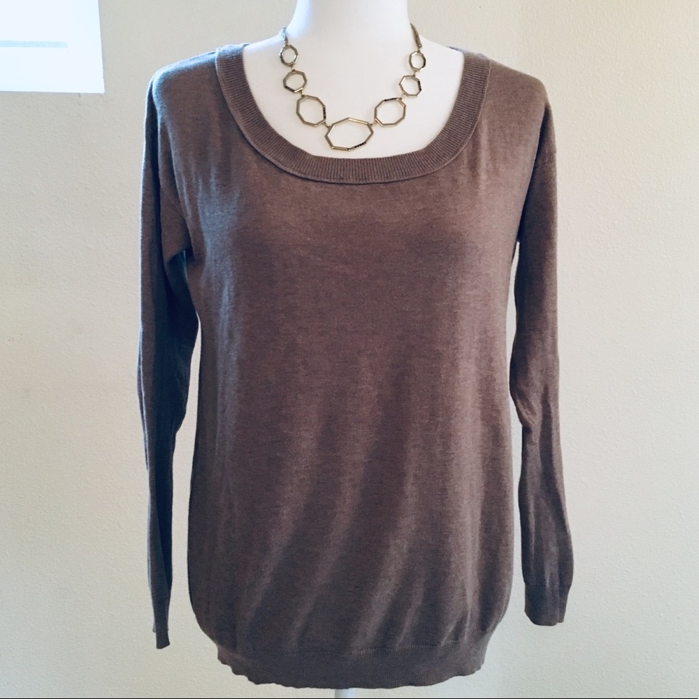 Gap lightweight silk-blend knit tan sweater